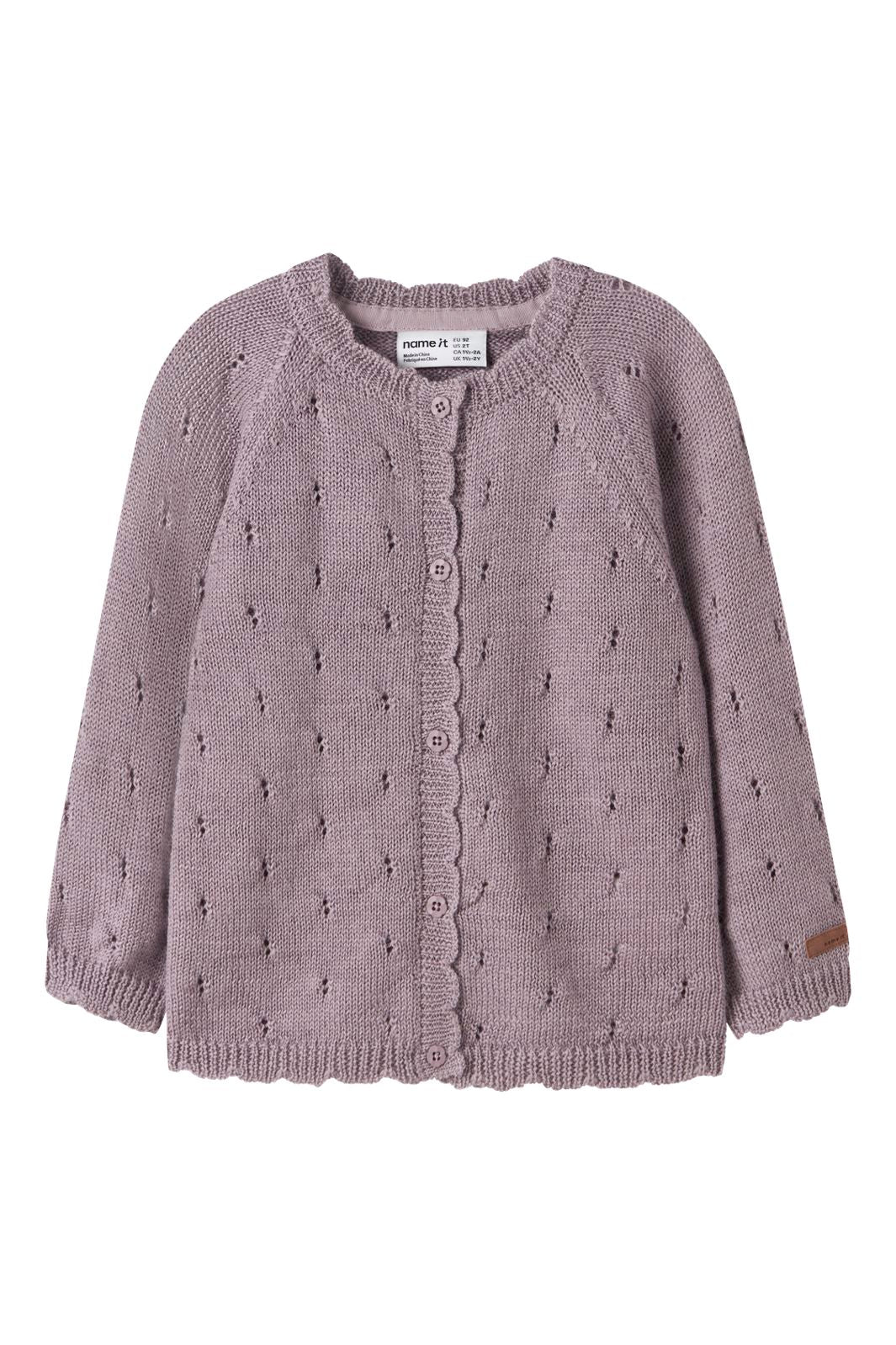 Name It - Nmfwrilla Wool Ls Knit Card - 4969341 Toadstool