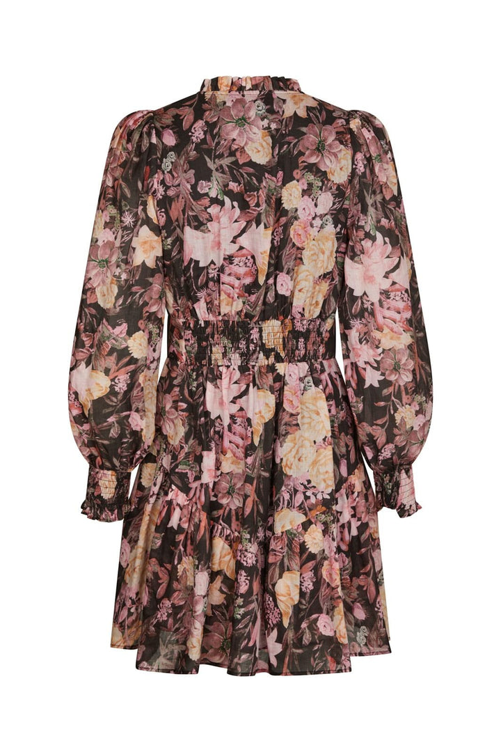 Neo Noir - Aberto Big Flower Dress 166923 - 100 - Black