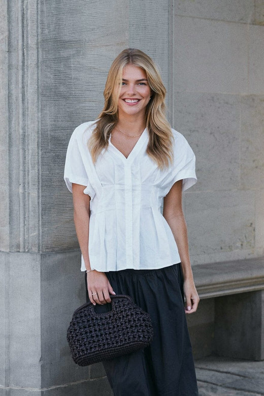 Neo Noir - Adamma Poplin Blouse 169004 - 120 - White Bluser 