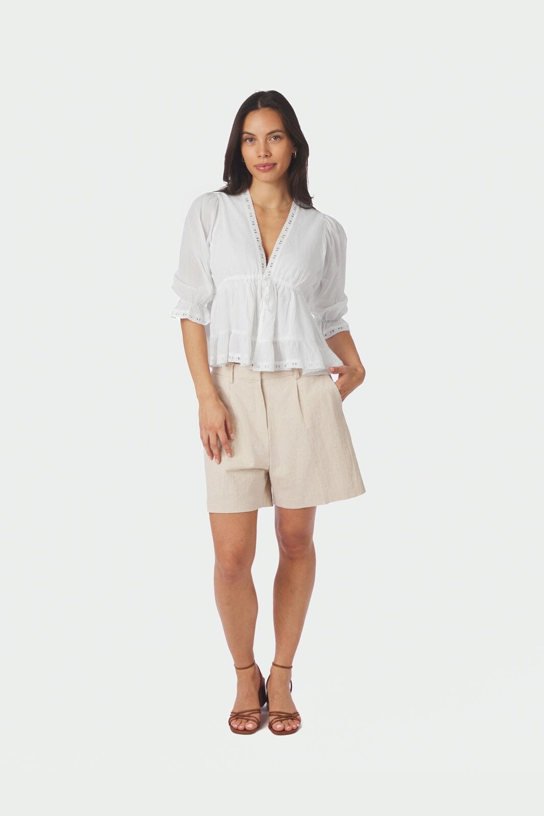 Neo Noir - Adelia S Voile Blouse 169040 - 120 - White