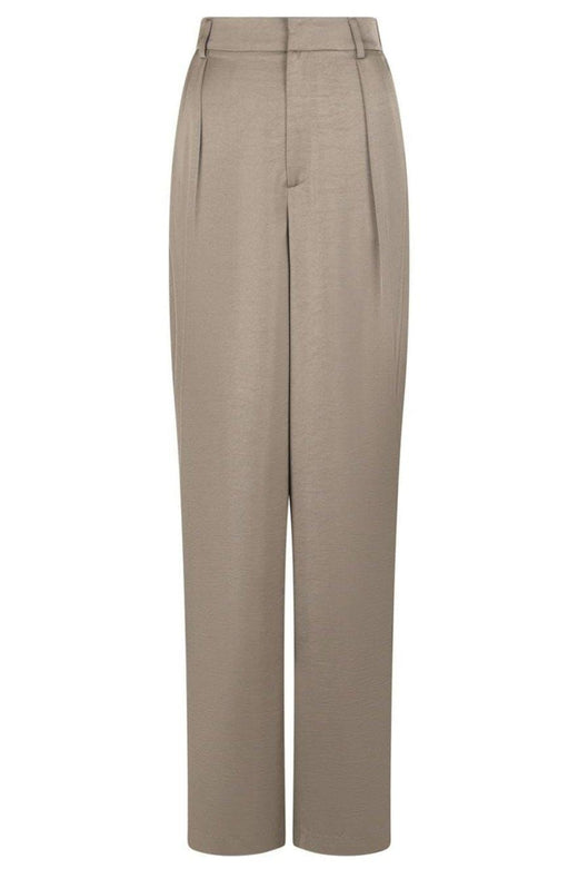 Neo Noir - Alessandra Heavy Sateen Pants - Dark Taupe