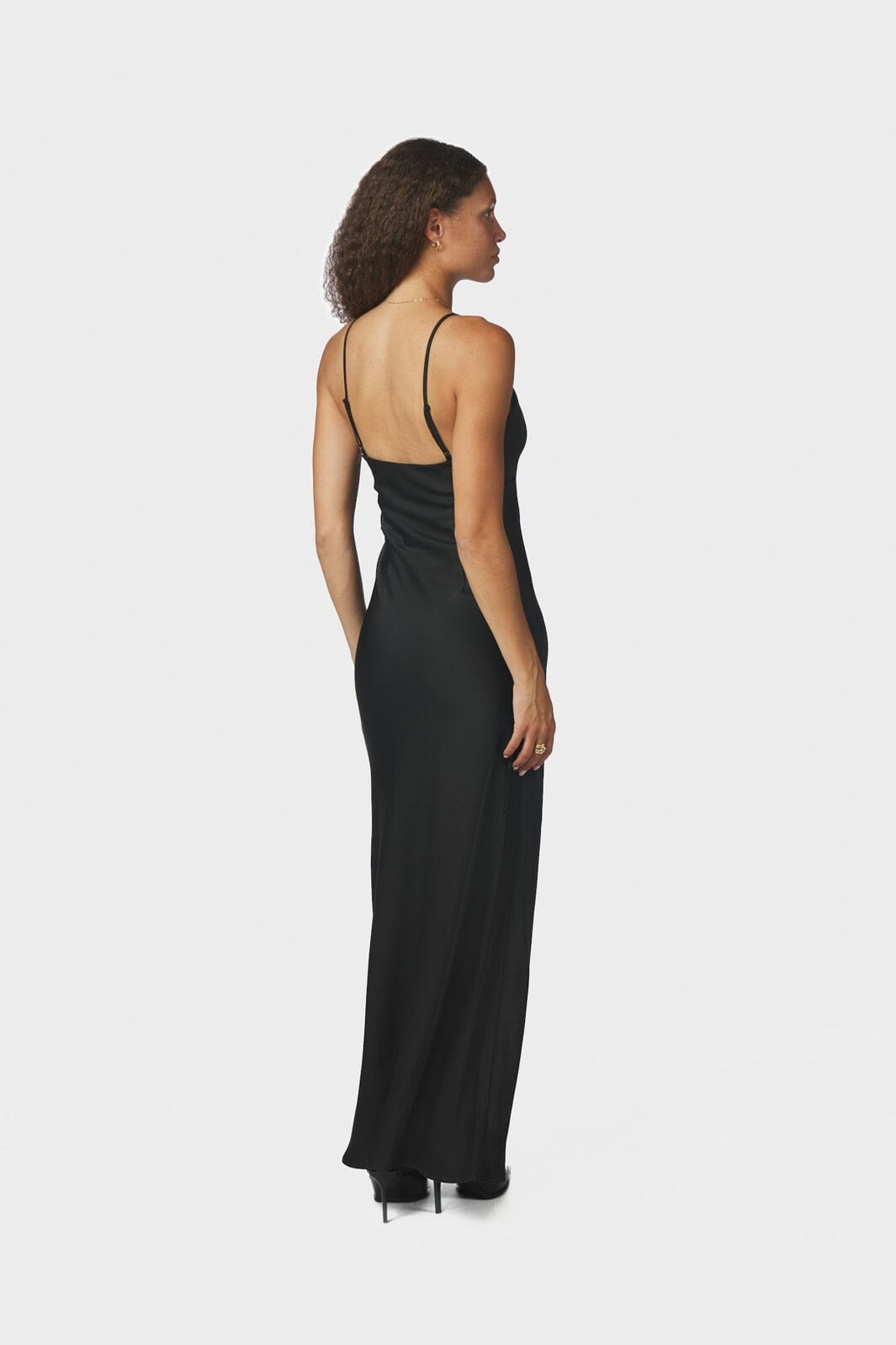 Neo Noir - Aliena Heavy Sateen Dress 170901 - 100 - Black