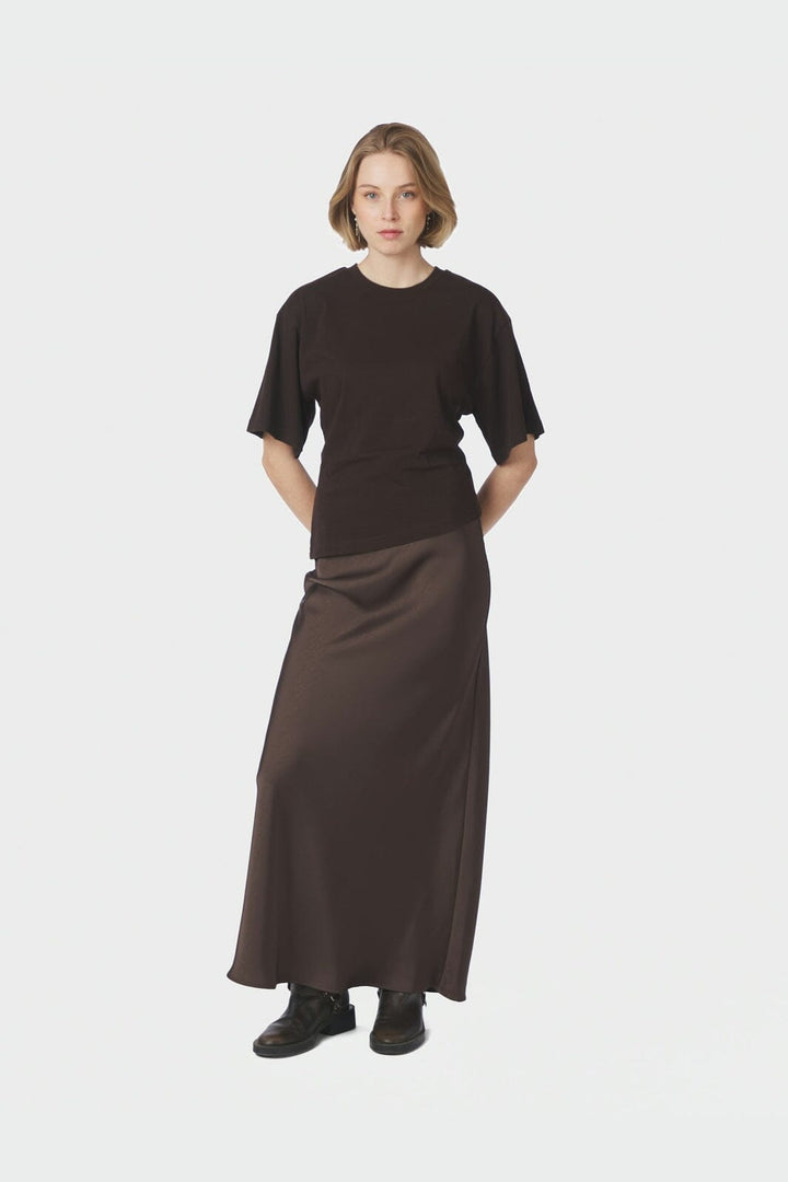Neo Noir - Alira Boxy Tee 169728 - 676 - Dark Brown