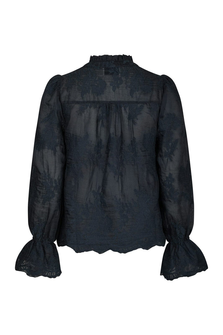Neo Noir - Amara Big Embroidery Blouse 163032 - 141 - Navy