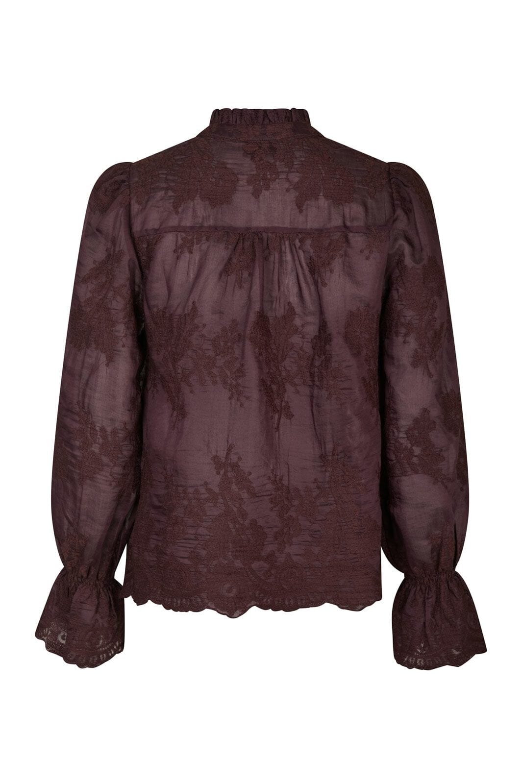 Neo Noir - Amara Big Embroidery Blouse 163032 - 174 - Burgundy