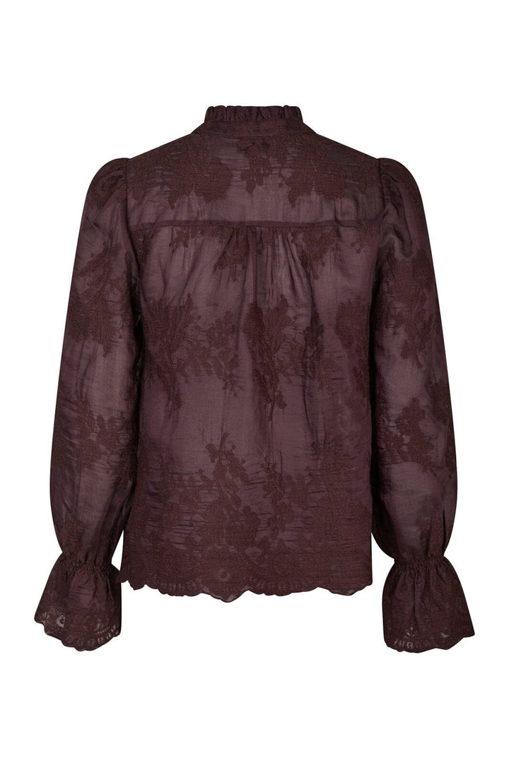 Neo Noir - Amara Big Embroidery Blouse 163032 - 174 - Burgundy