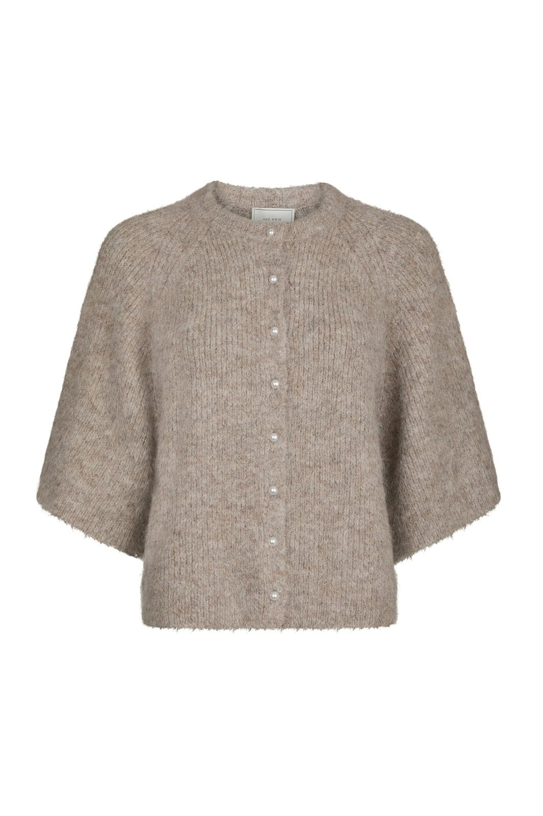 Neo Noir - Amaya Fluffy Knit Cardigan 167529 - 976 - Beige Melange