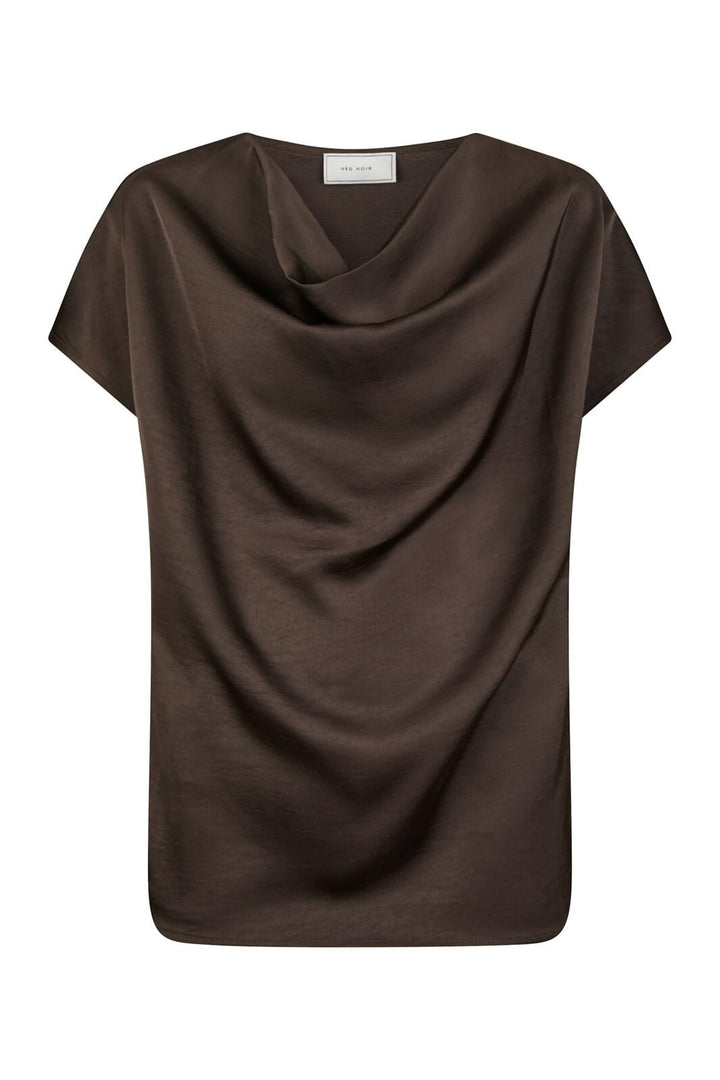 Neo Noir - Annabeth Heavy Sateen Tee 161907 - 676 - Dark Brown
