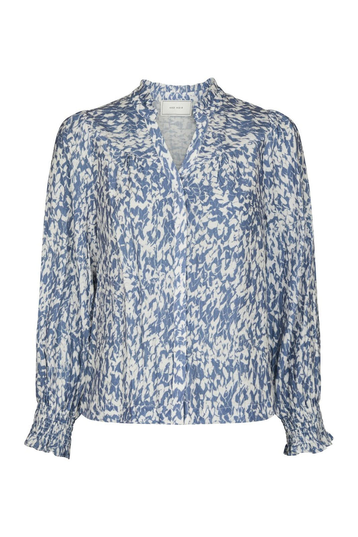 Neo Noir - Astrida Fracture Blouse 166406 - 142 - Dusty Blue
