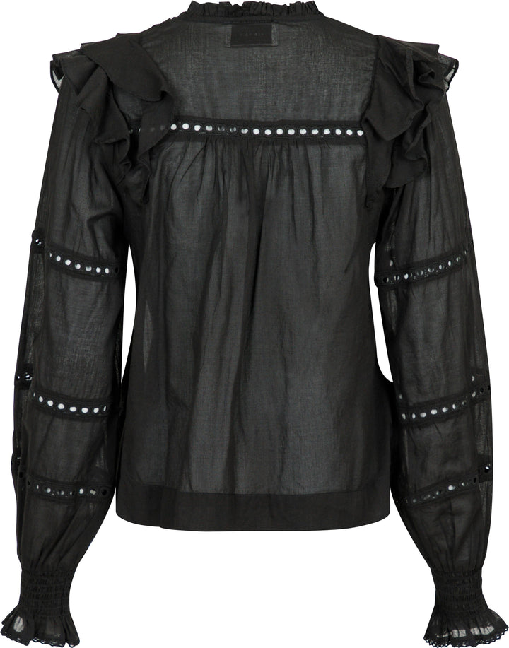 Neo Noir - Aurika S Voile Blouse - Black