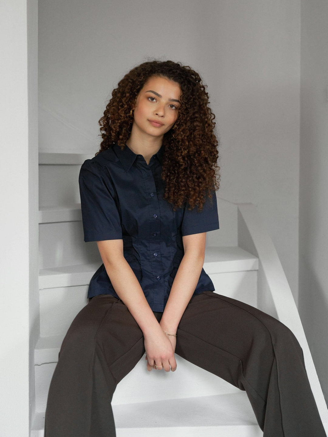 Neo Noir - Balara Poplin Shirt 167002 - 141 - Navy Skjorter 