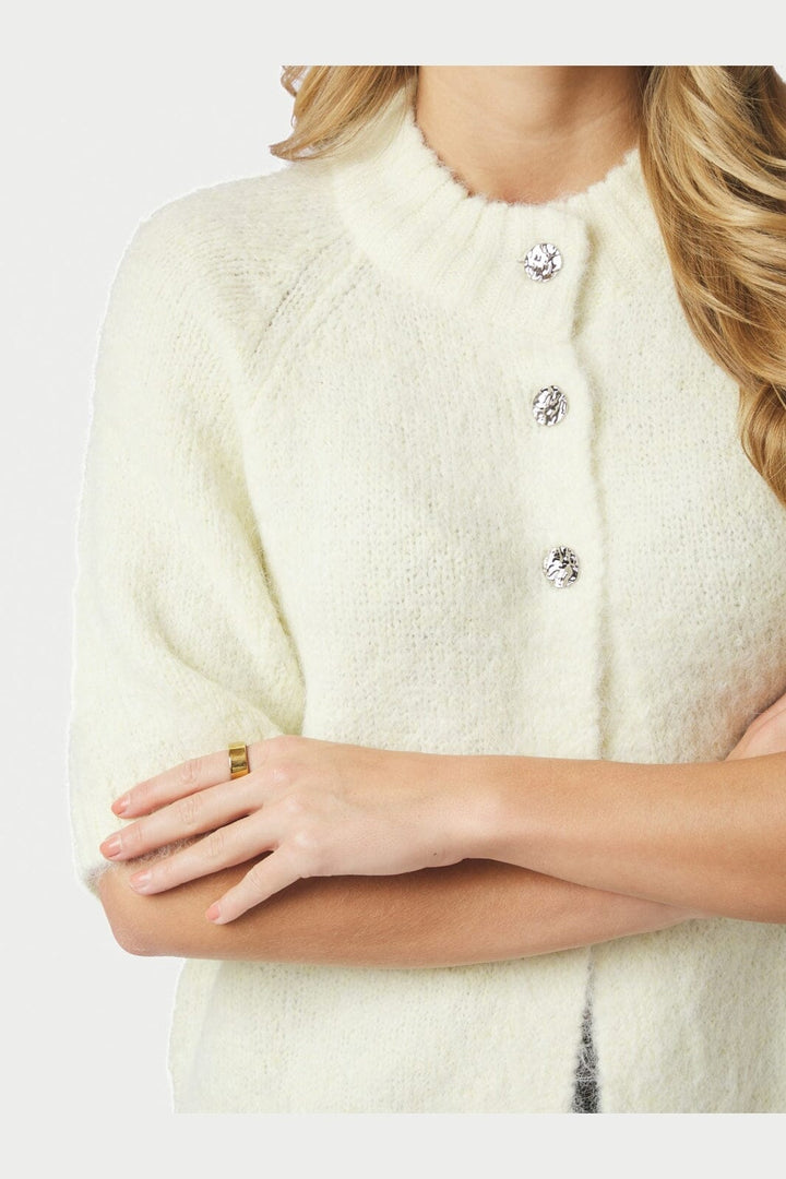 Neo Noir - Benuta Fluffy Knit Cardigan 165816 - 191 - Light Yellow