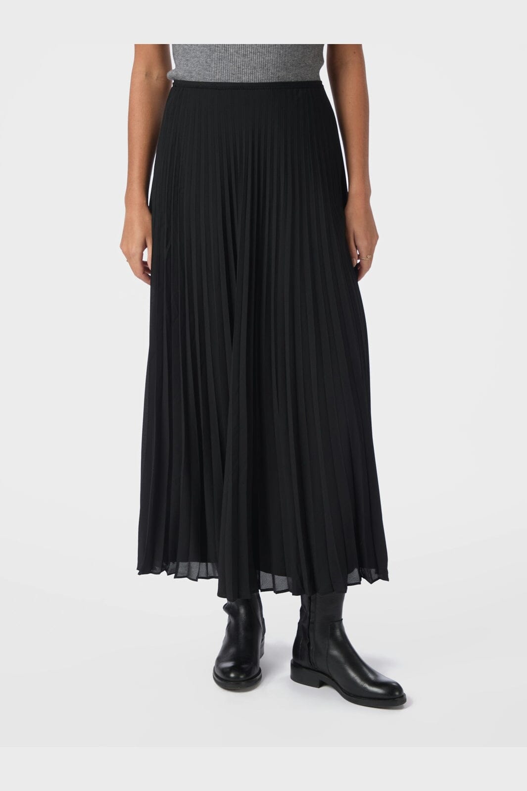 Neo Noir - Boni Simple Plisse Skirt 166495 - 100 - Black