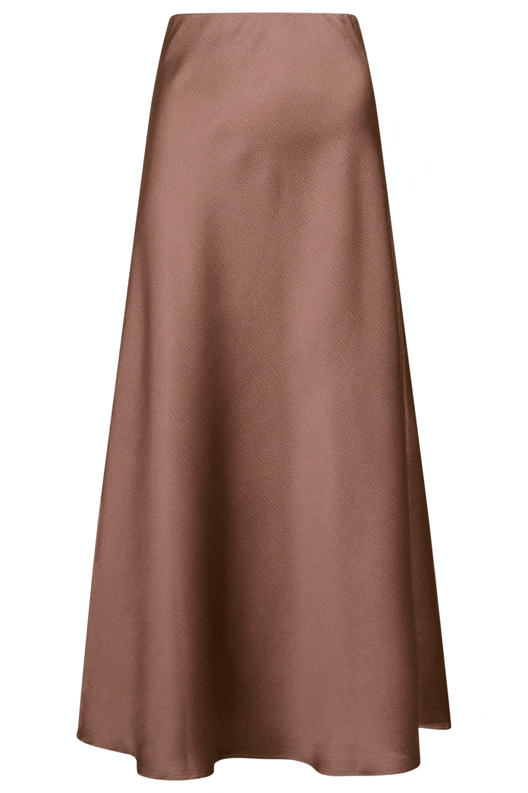 Neo Noir - Bovary Crepe Satin Skirt - Dusty Brown Nederdele 