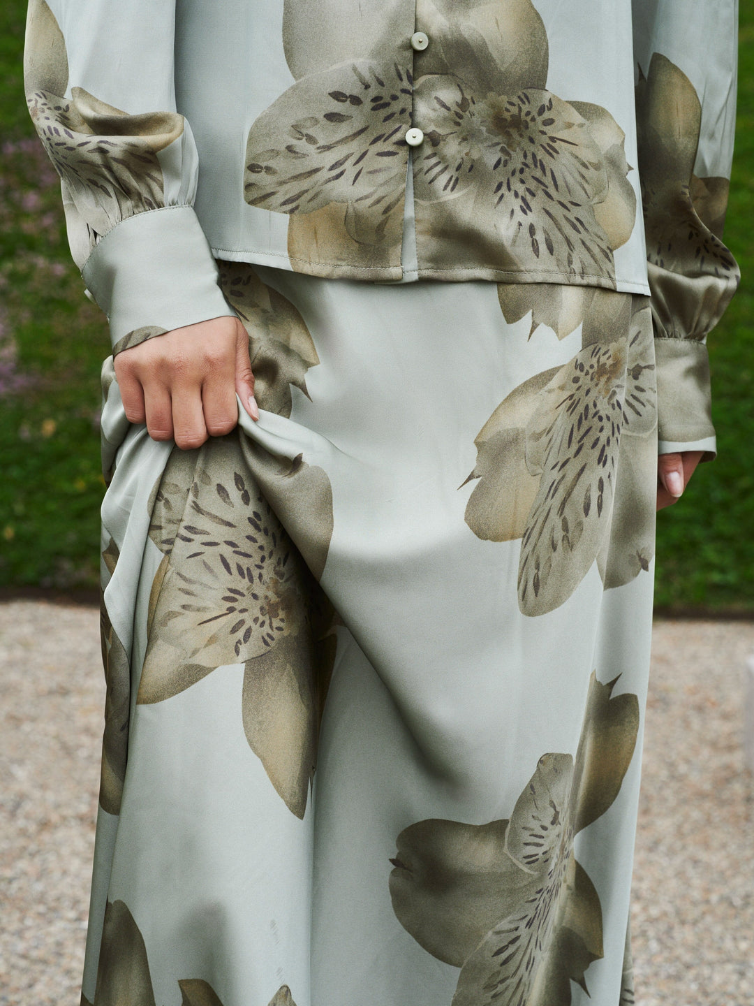 Neo Noir - Bovary Misty Orchid Skirt 168285 - 627 - Smoke Green Nederdele 
