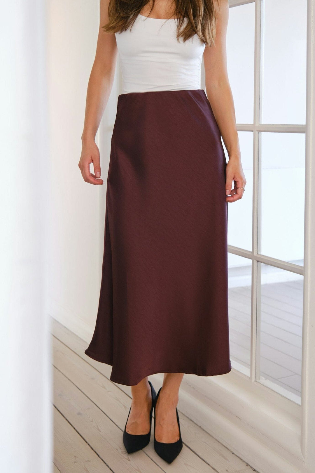 Neo Noir - Bovary Skirt - Burgundy Nederdele 