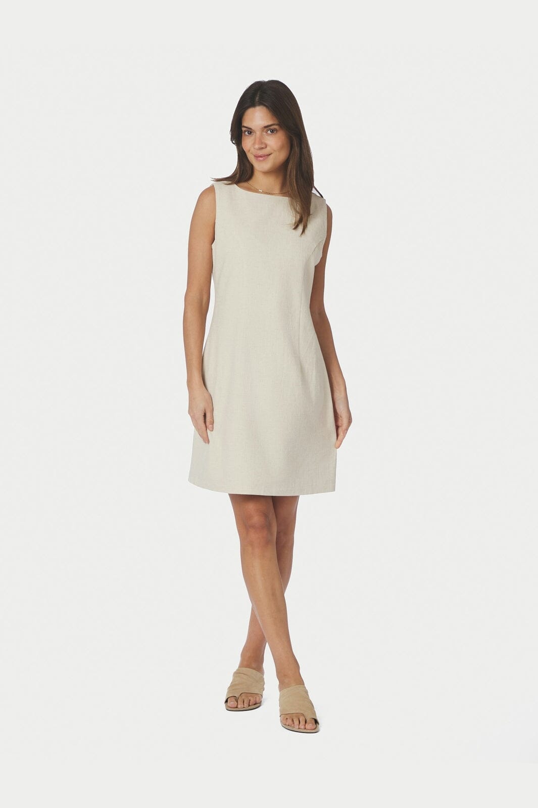 Neo Noir - Bruna Ramie Dress 162899 - 815 - Natural