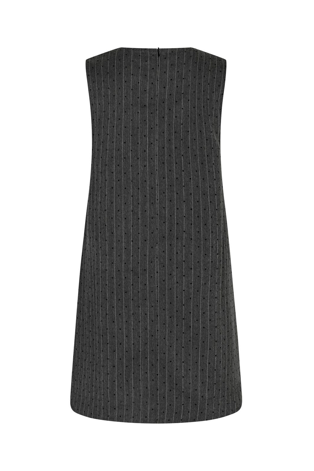 Neo Noir - Caila Mini Dot Dress 167259 - 107 - Dark Grey Melange