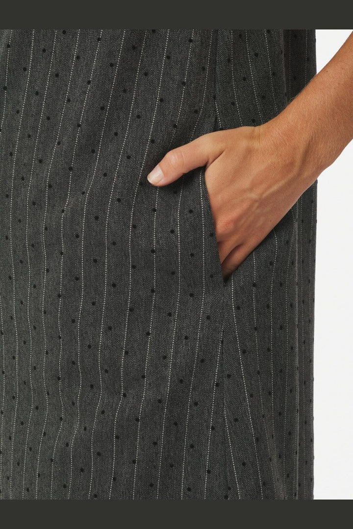 Neo Noir - Caila Mini Dot Dress 167259 - 107 - Dark Grey Melange