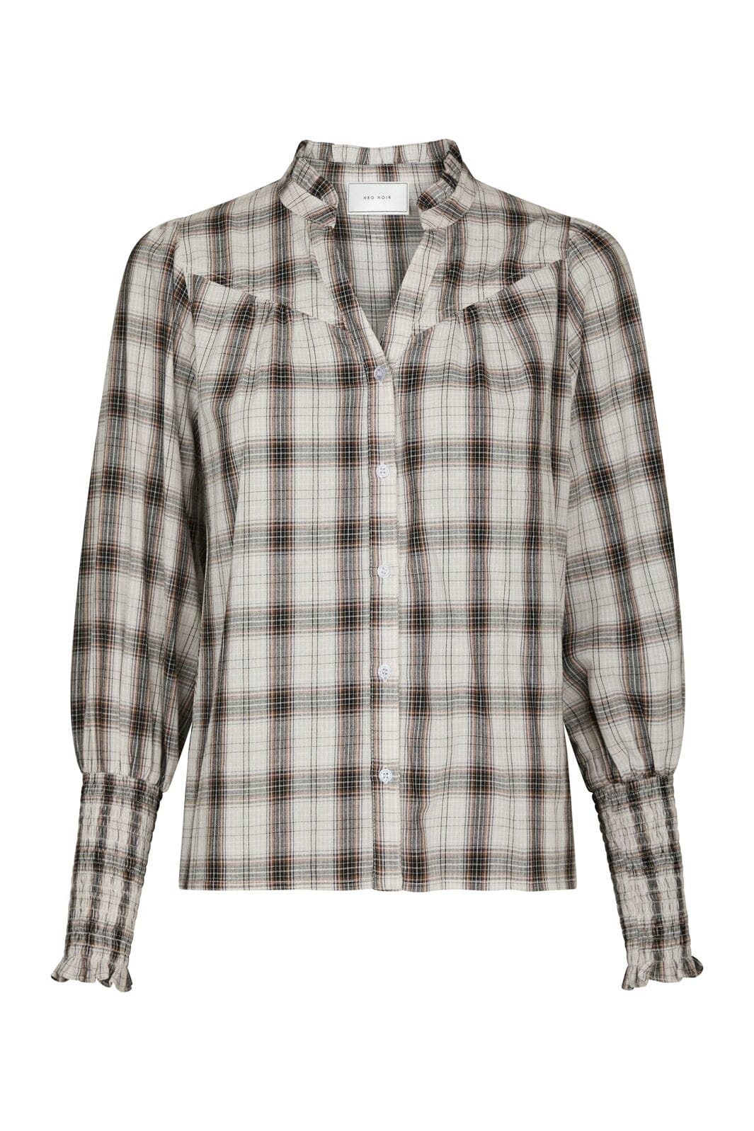 Neo Noir - Camisa Big Check Blouse 166886 - 121 - Off White