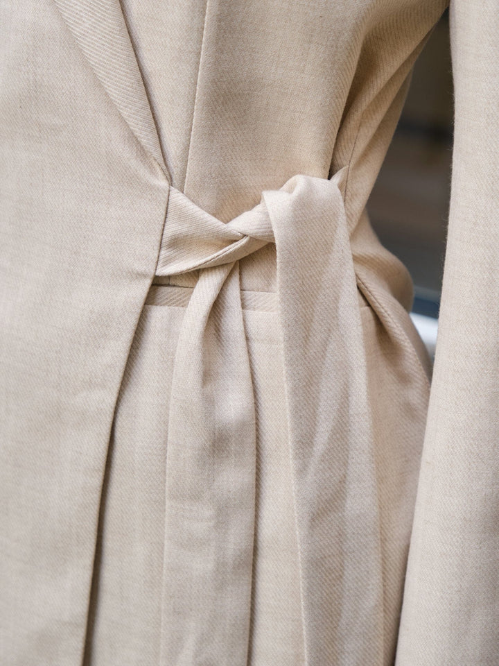 Neo Noir - Carmia Melange Tie Blazer 168227 - 976 - Beige Melange Blazere 