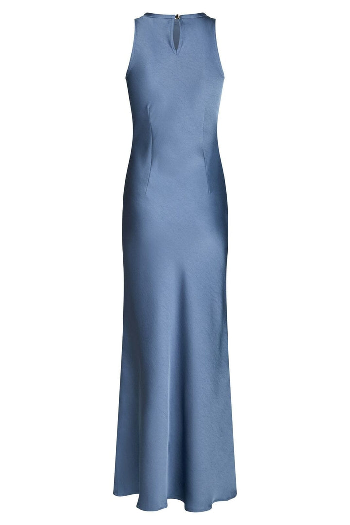 Neo Noir - Celinie Heavy Sateen Dress 165621 - 407 - Smoke Blue