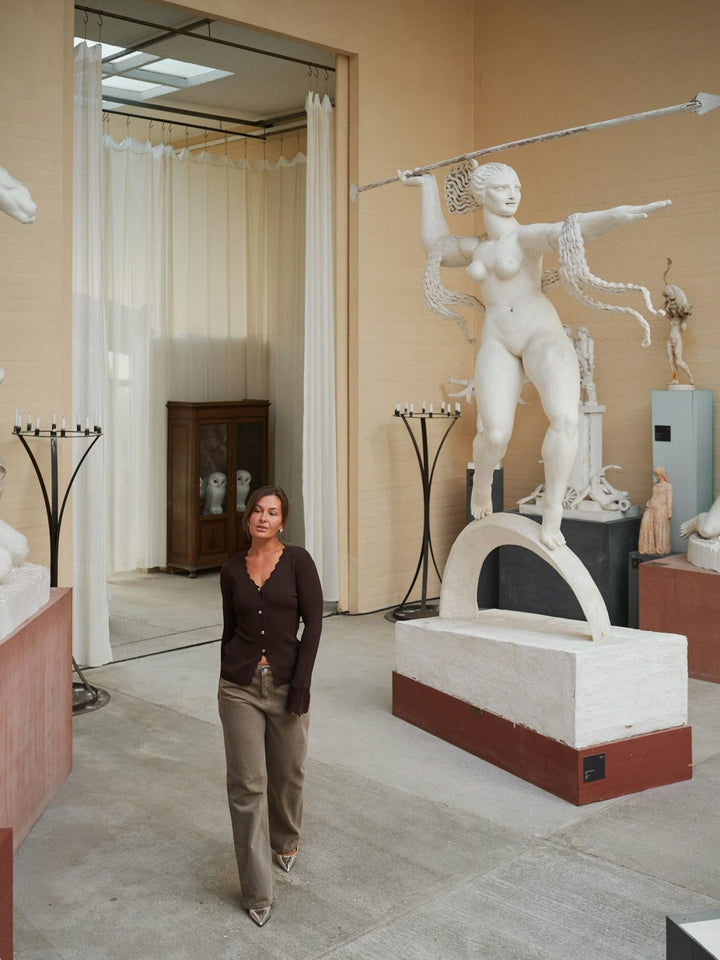 Neo Noir - Clara Stitch Knit Blouse 164484 - 676 - Dark Brown Bluser 