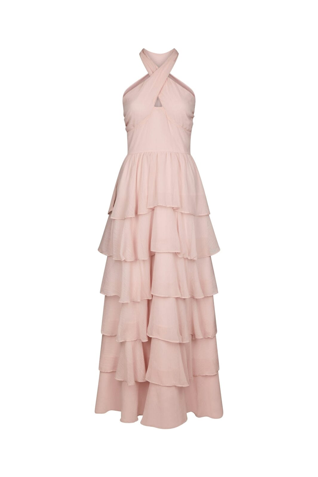 Neo Noir - Cleoni Solid Chiffon Dress 167394 - 165 - Rose