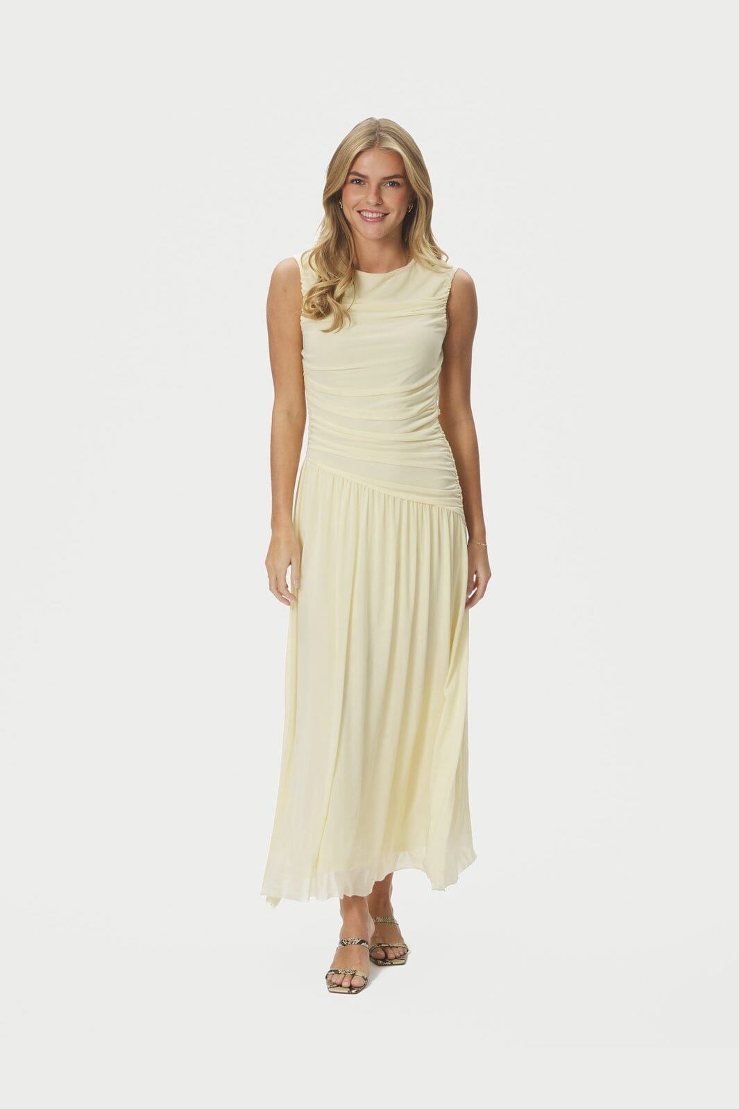 Neo Noir - Cludine Mesh Dress 166157 - 191 - Light Yellow