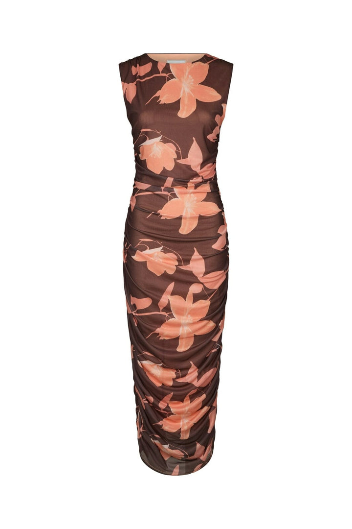 Neo Noir - Corilina Flower Mesh Dress 168542 - 210 - Brown