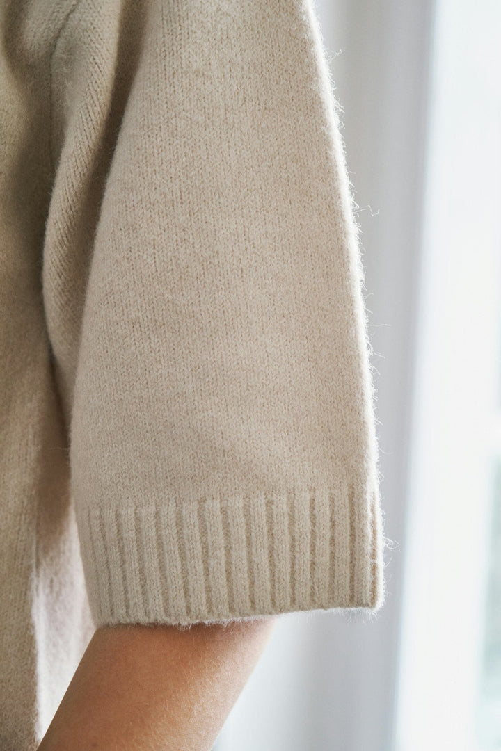 Neo Noir - Cunna Knit Blouse 166251 - 124 - Ivory Bluser 