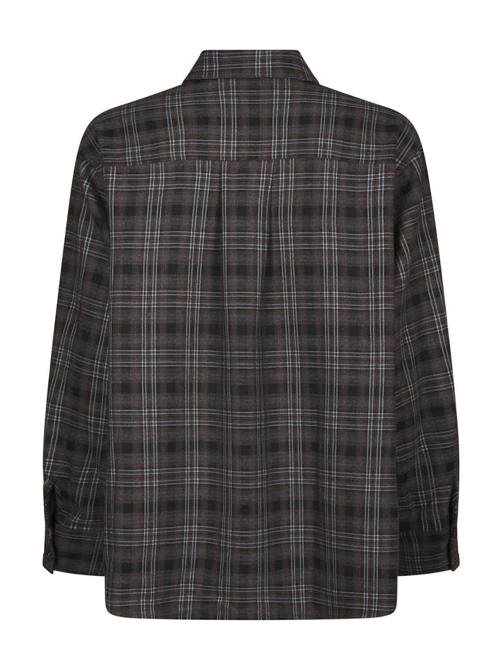 Neo Noir - Dalma Flannel Check Shirt 171678 - 189 - Warm Grey Skjorter 