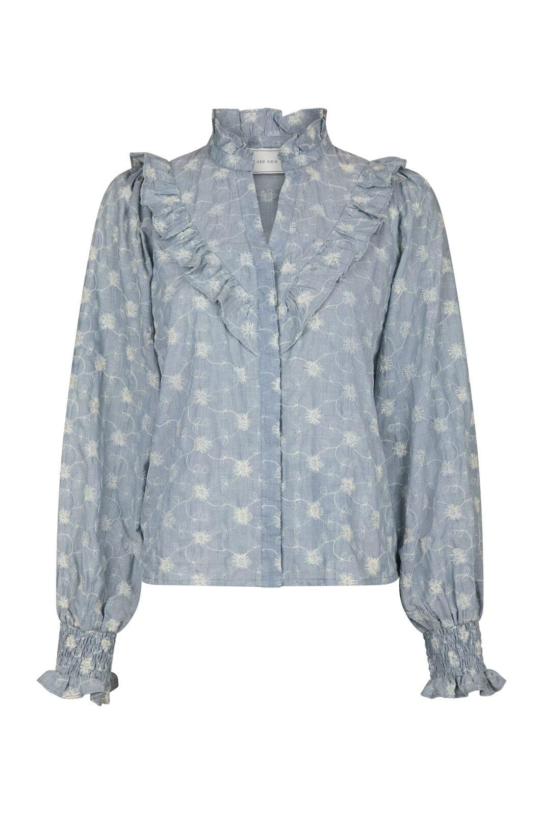 Neo Noir - Degas Delicate Blouse 166785 - 142 - Dusty Blue