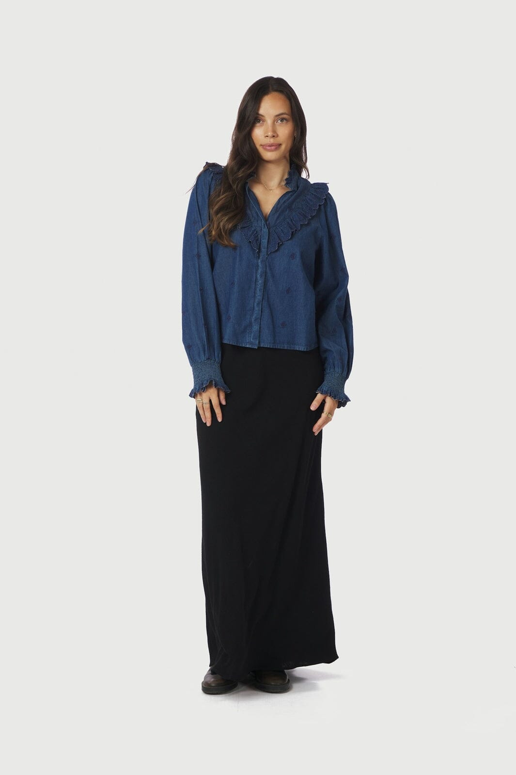 Neo Noir - Degas Denim Blouse 166229 - 140 - Blue
