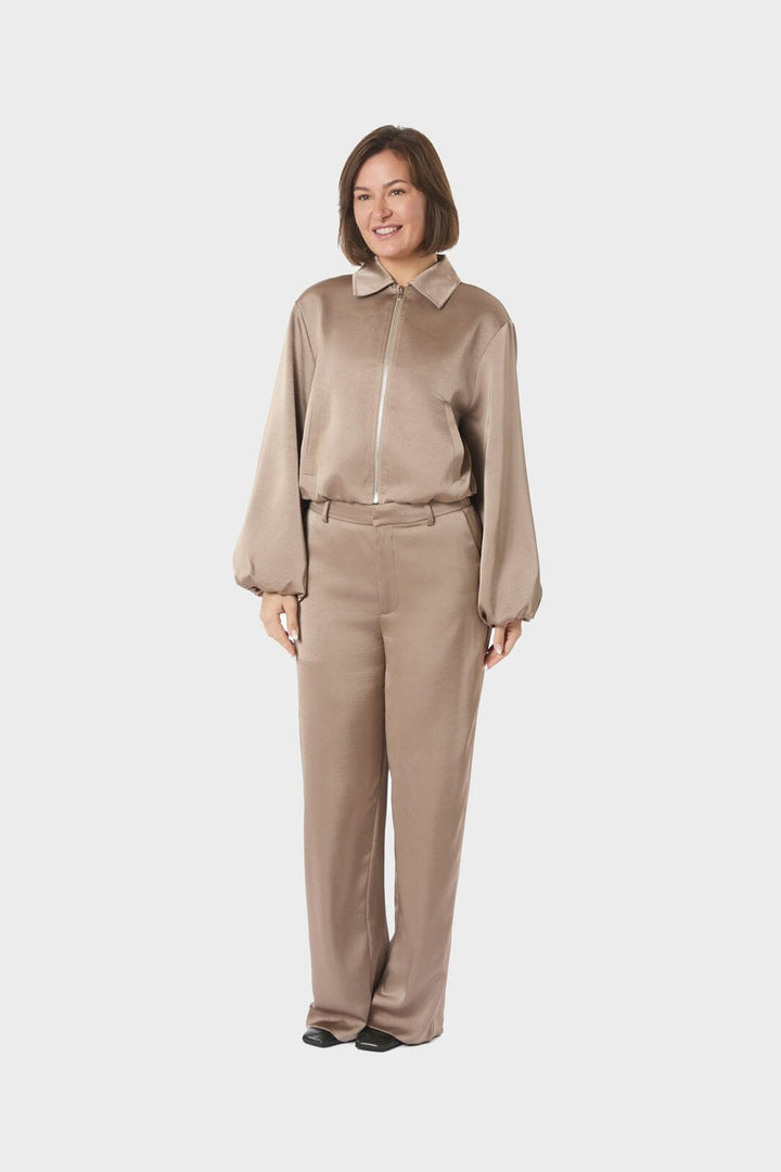 Neo Noir - Denielle Heavy Sateen Jacket 167474 - 811 - Dark Taupe
