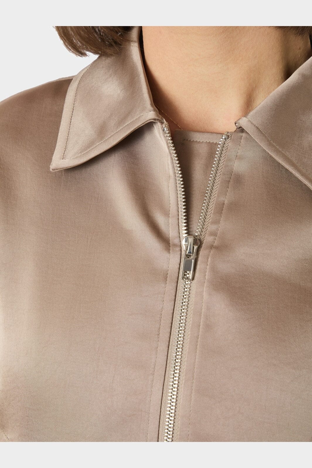 Neo Noir - Denielle Heavy Sateen Jacket 167474 - 811 - Dark Taupe