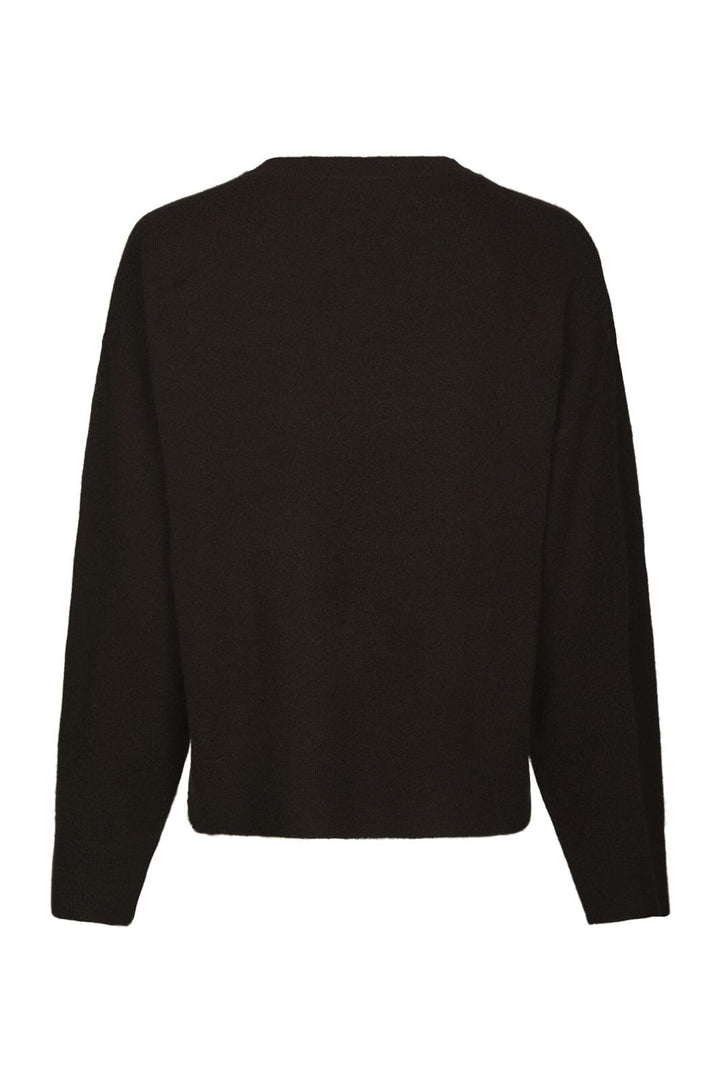Neo Noir - Detri Wool Knit Blouse 167774 - 676 - Dark Brown