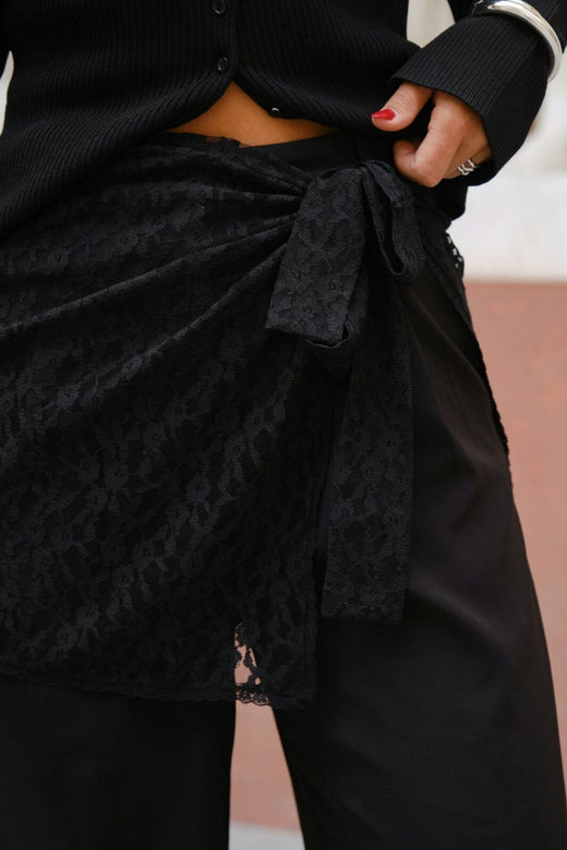 Neo Noir - Diffana Wrap Skirt 166872 - 100 - Black Nederdele 