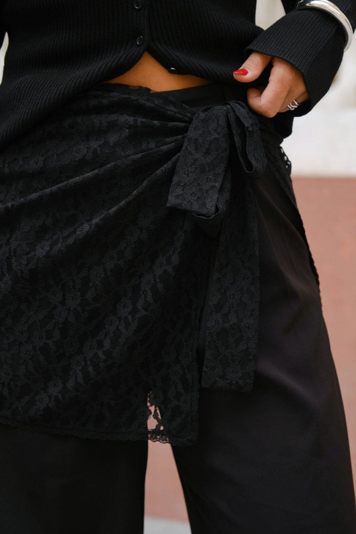 Neo Noir - Diffana Wrap Skirt 166872 - 100 - Black Nederdele 