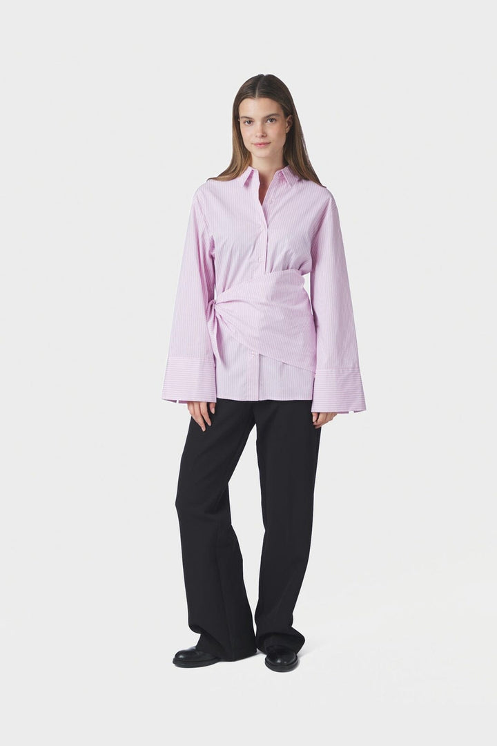 Neo Noir - Dita Scarf Stripe Shirt 169857 - 754 - Light Pink