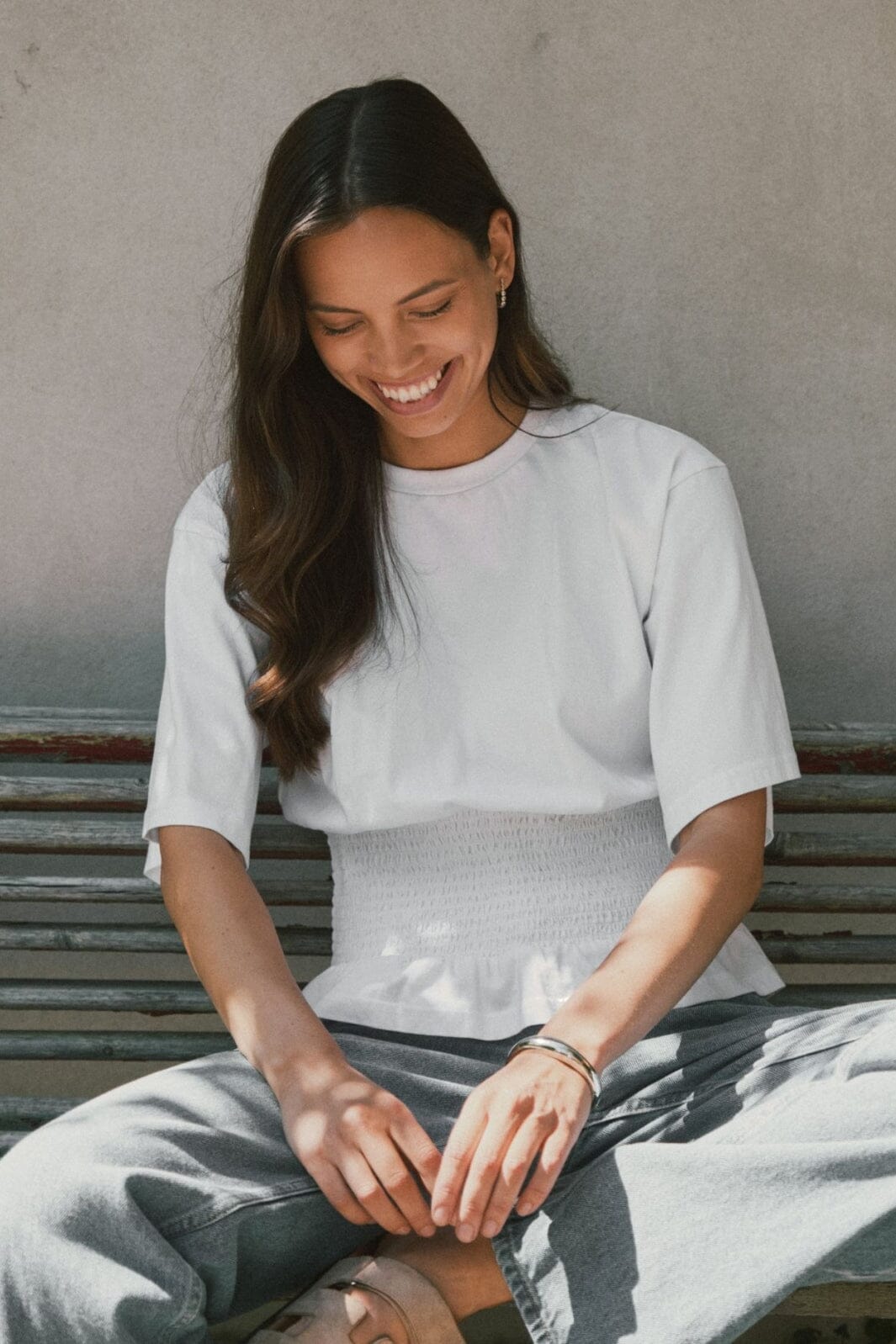 Neo Noir - Dray Boxy Smock Tee 165720 - 120 - White T-shirts 