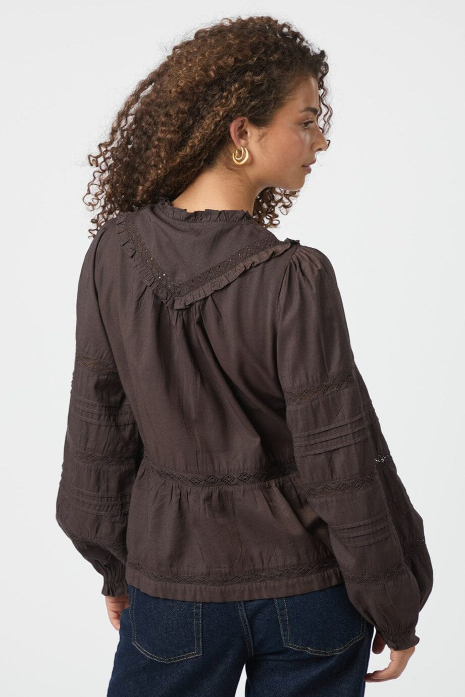 Neo Noir - Elfie Blouse 166694 - 676 - Dark Brown