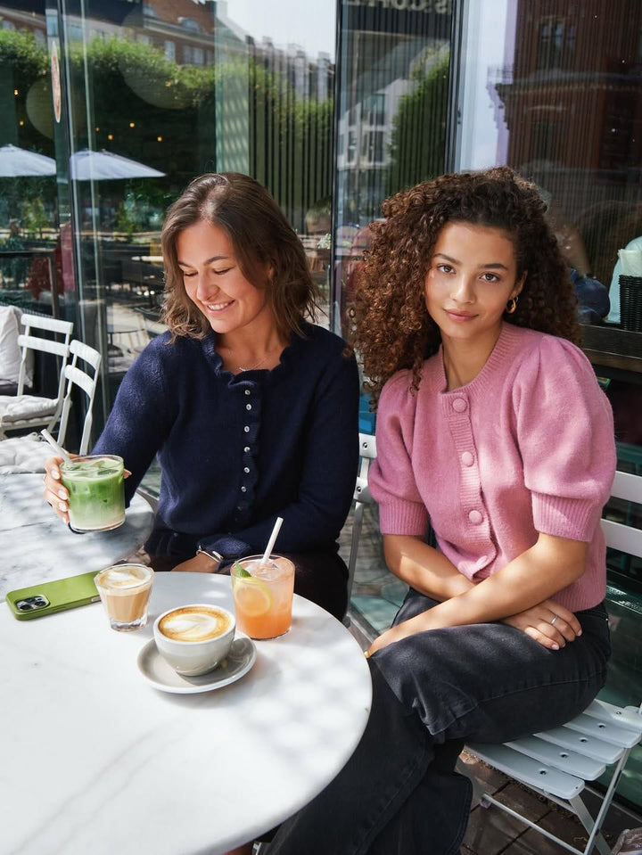 Neo Noir - Elowen Knit Blouse 165456 - 141 - Navy Bluser 