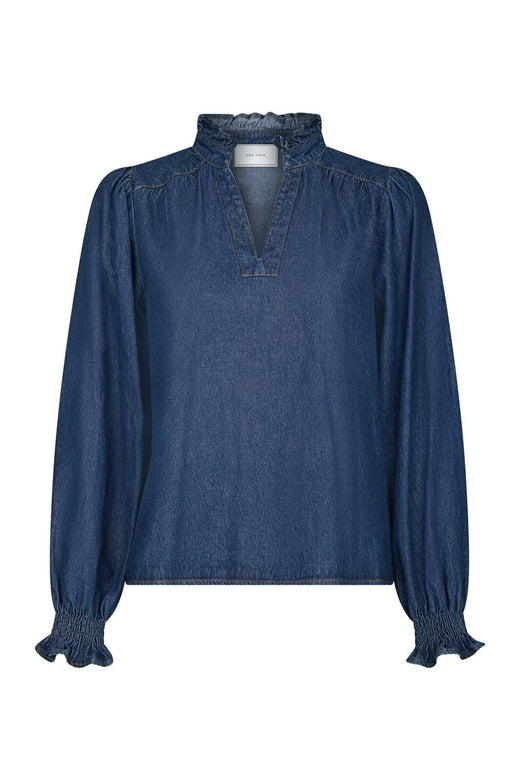 Neo Noir - Emmeline Denim Blouse 164434 - 534 - Dark Blue