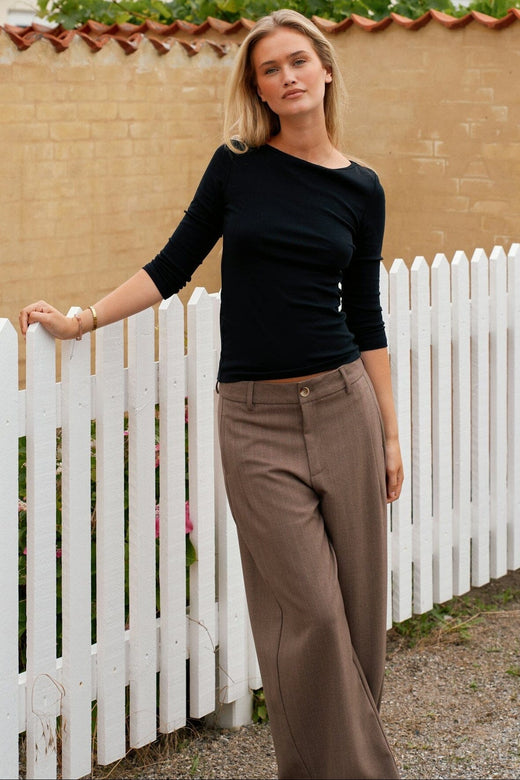 Neo Noir - Essiall Pinstripe Pants 170084 - 214 - Taupe Bukser 