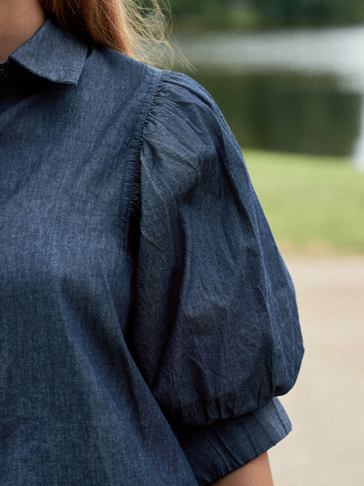 Neo Noir - Etta Denim Shirt 170462 - 140 - Blue Skjorter 