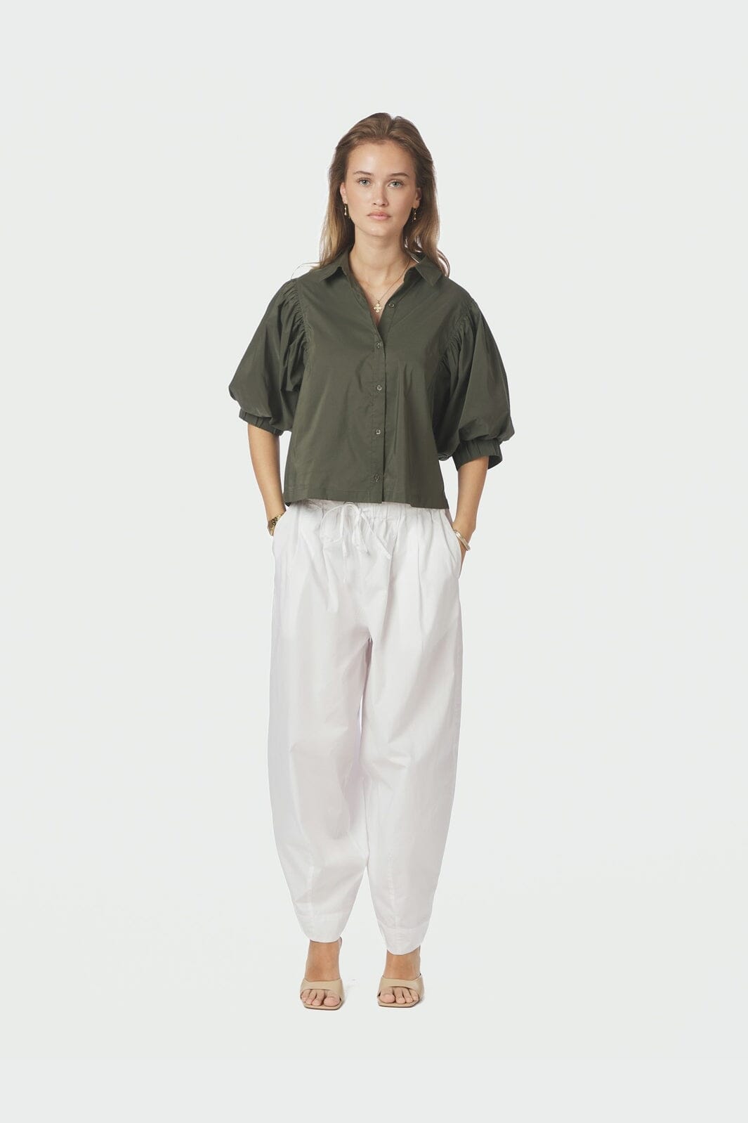 Neo Noir - Etta Poplin Shirt 168089 - 151 - Army