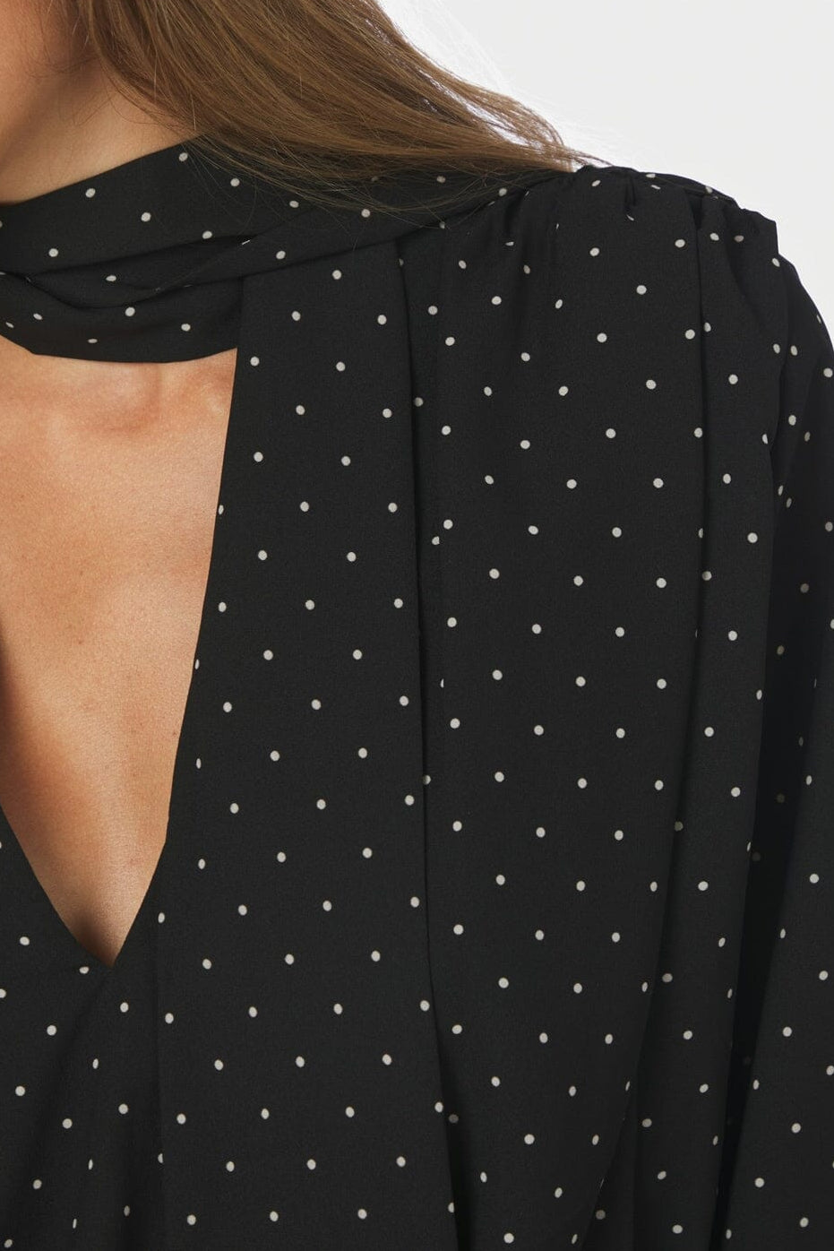 Neo Noir - Ettalie Dot Blouse 171098 - 100 - Black