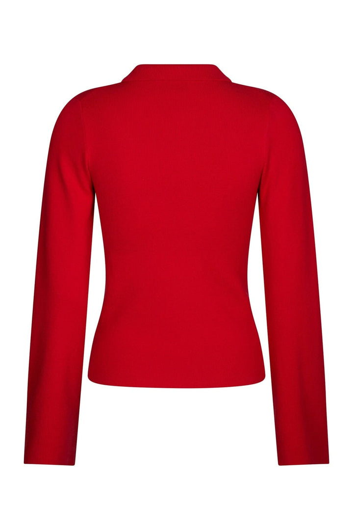 Neo Noir - Fannya Ls Solid Knit Polo 169864 - 160 - Red