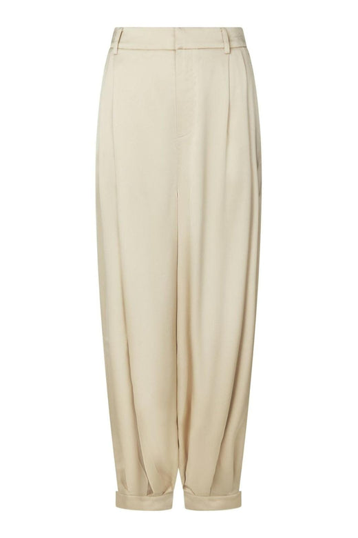 Neo Noir - Fayla Drapy Satin Balloon Pants 167418 - 125 - Dark Sand Bukser 